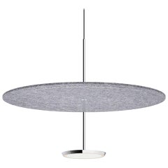 Lampe à suspension Sky Sound 24 en feutre gris par Pablo Designs