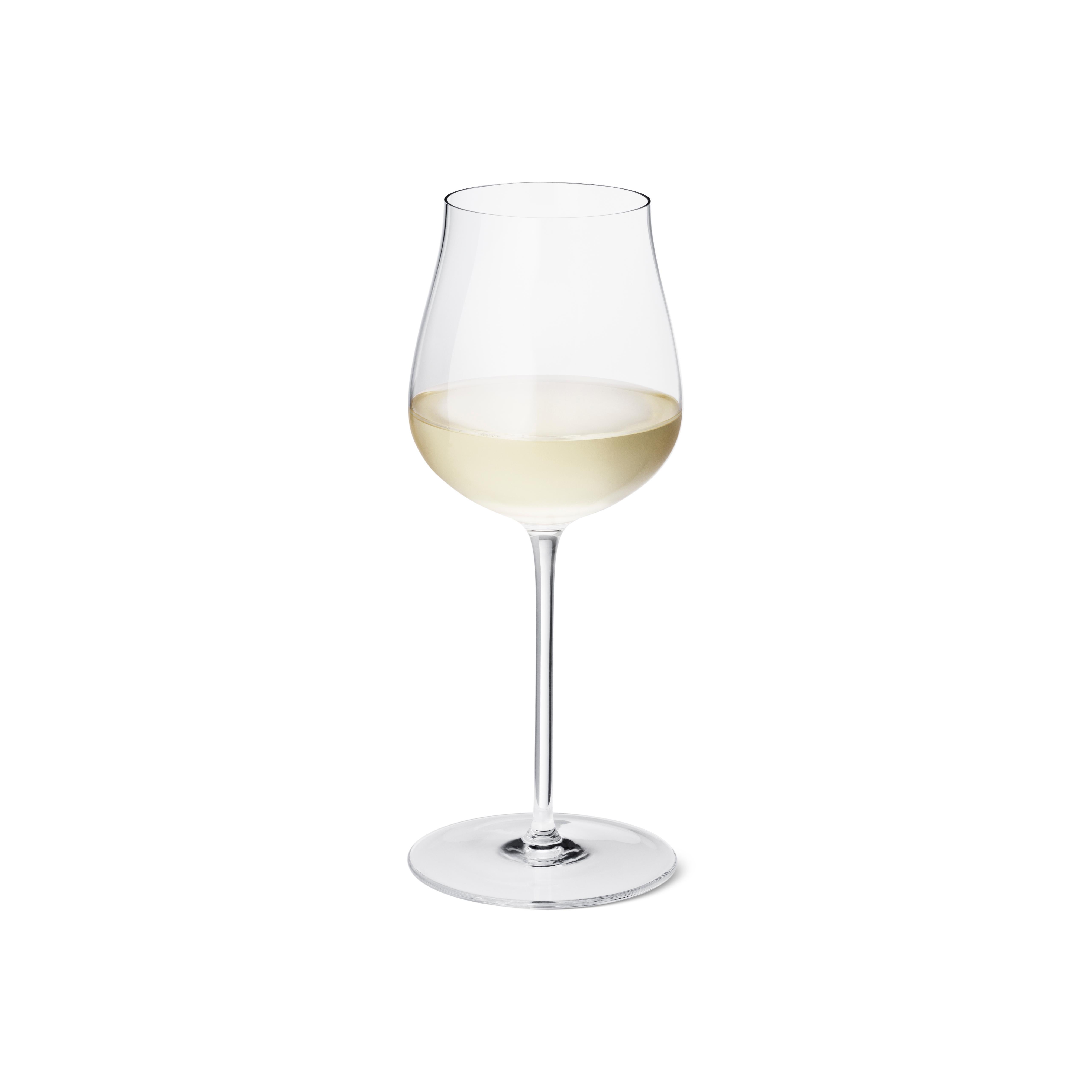 Scandinavian Modern Sky White Wine Glasses, 6 Pcs For Sale