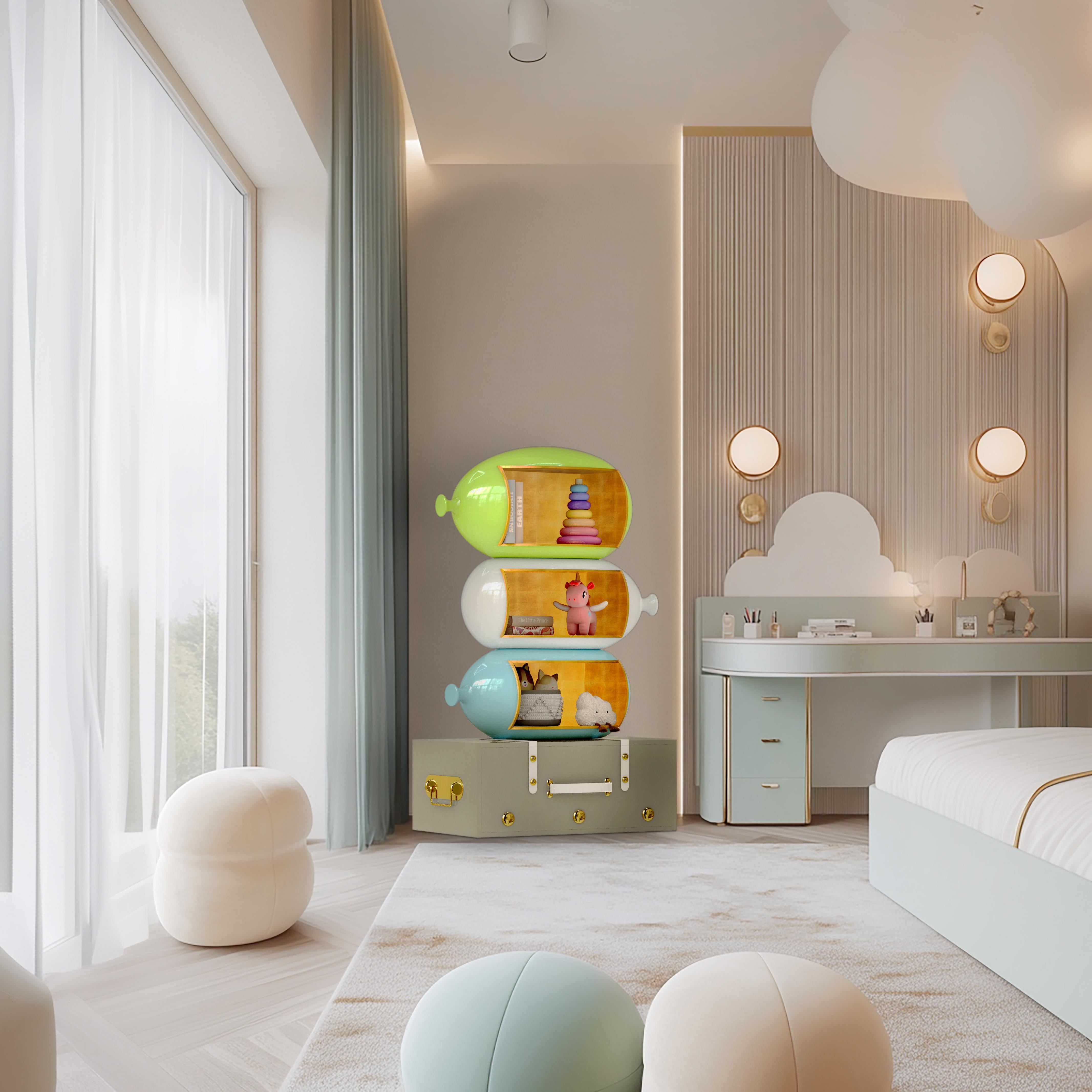 Fatto a mano Libreria Skybound Rose di MAGILORE - Capricciosa libreria ispirata alle mongolfiere in vendita