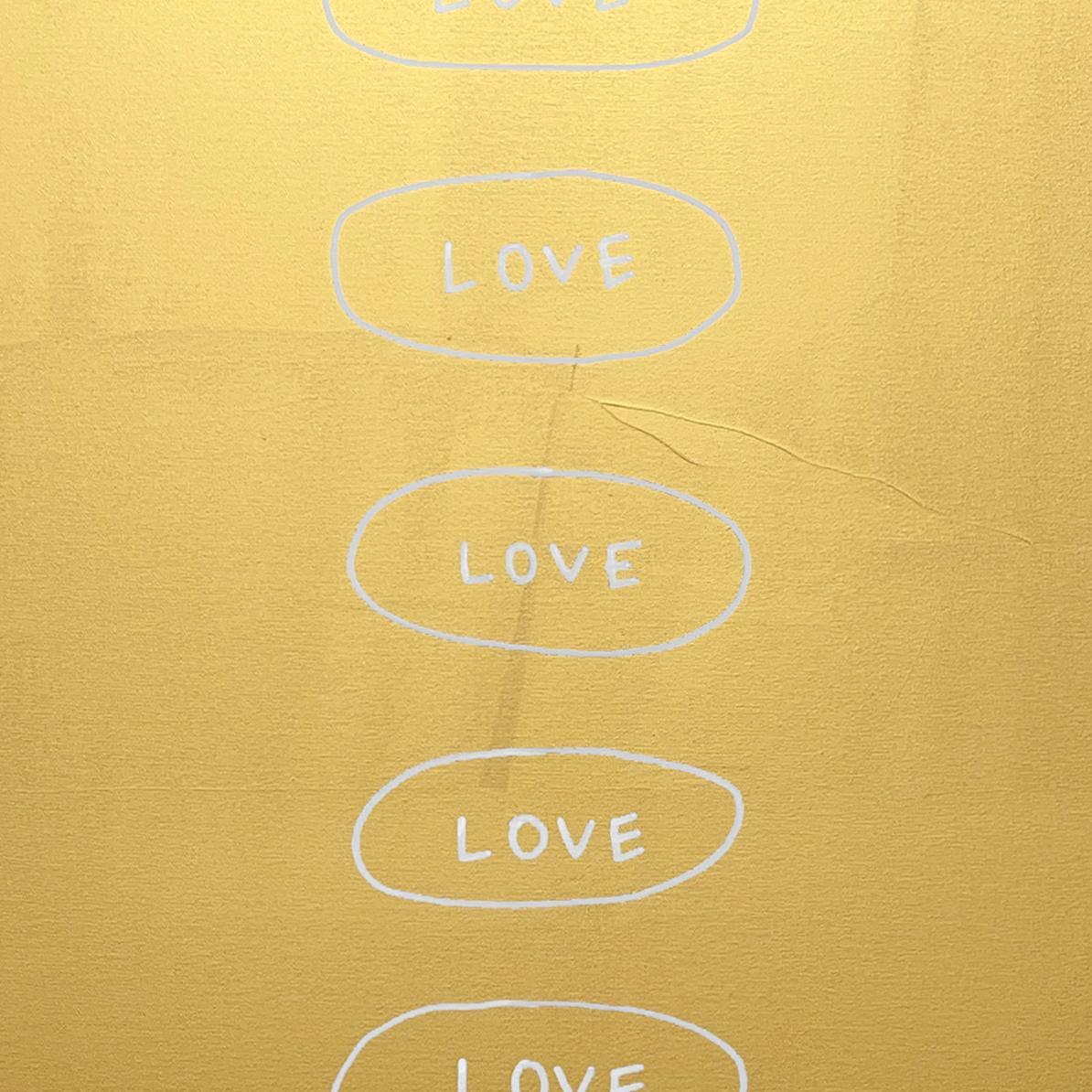 Love, Love, Love (Gold) - Contemporary Painting by Skye Brothers