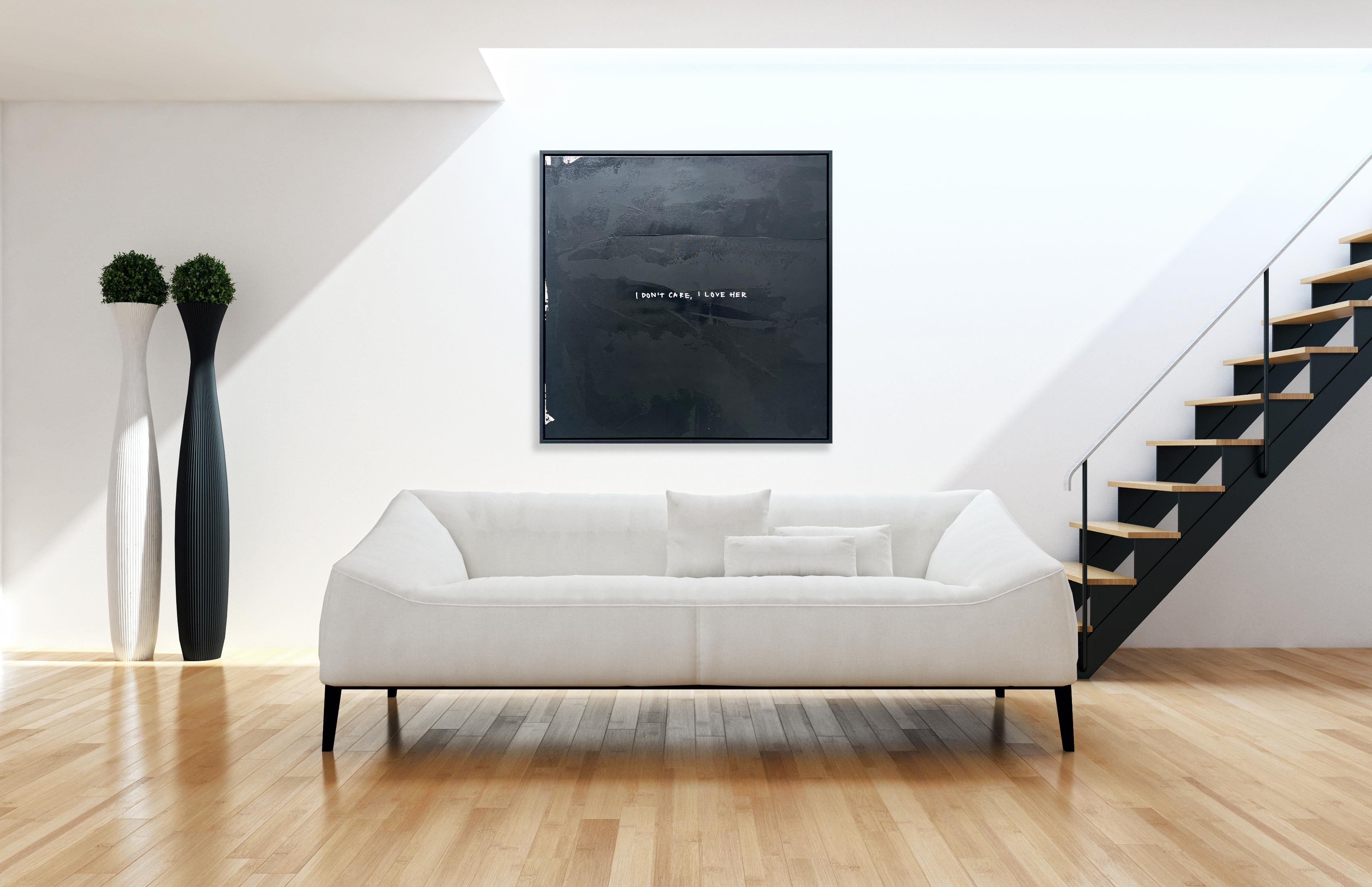 No me importa, la quiero, Acrílico sobre lienzo - Painting de Skye Brothers