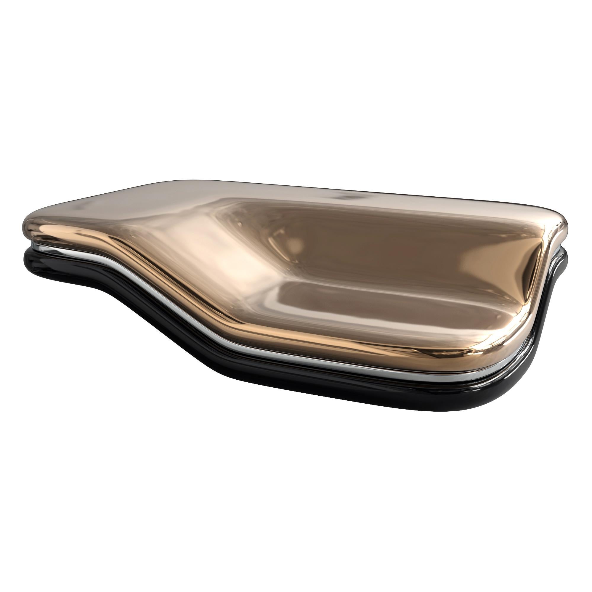 Table basse Skyfall avec bronze, acier inoxydable, faite à la main, Istanbul en vente 5