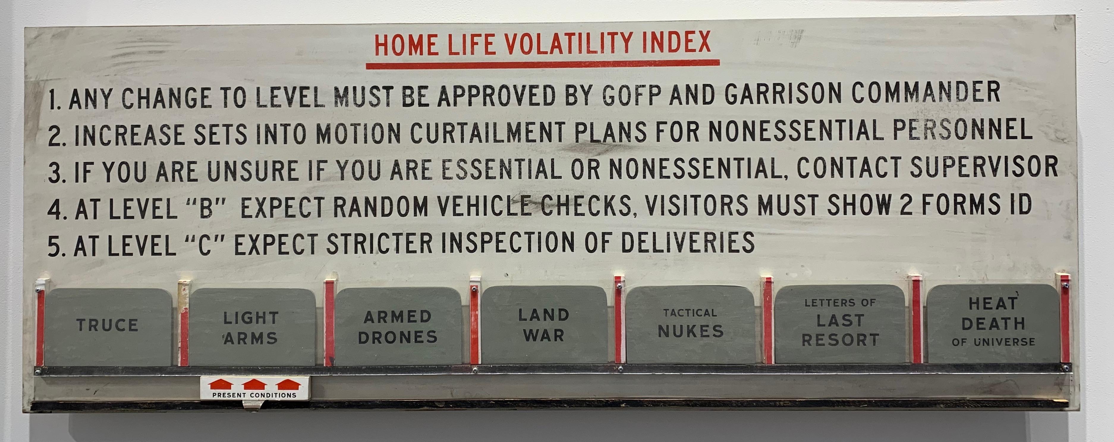 Home Life Volatility Index - Sculpture by Skylar Fein