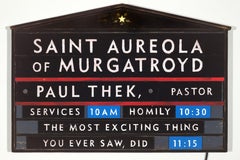 Saint Aureola of Murgatroyd, Paul Thek, Pastor (geleuchtetes Schild)