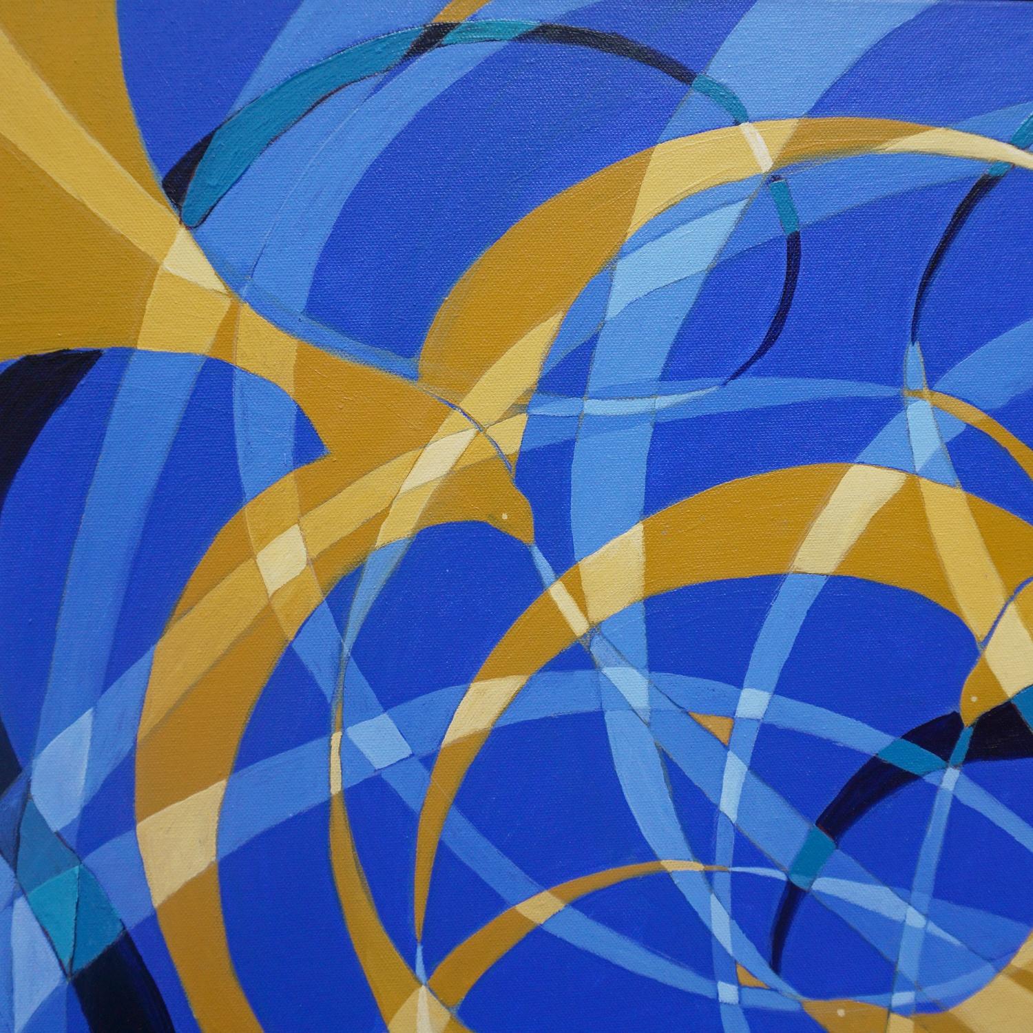 English 'Skylarks' Abstract Oil on Canvas Contemporary Painting