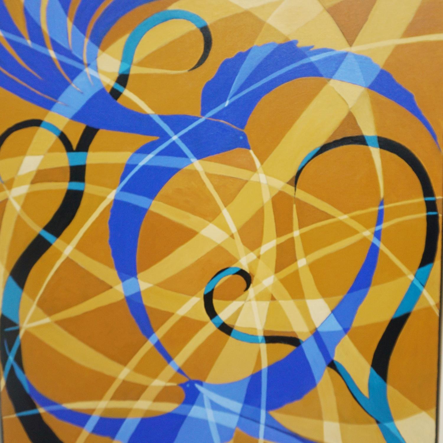'Skylarks' Abstract Oil on Canvas Contemporary Painting 1