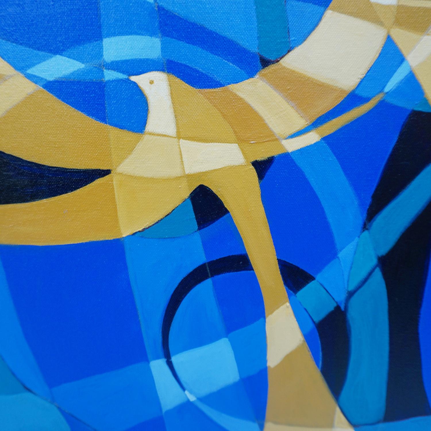 'Skylarks' Abstract Oil on Canvas Contemporary Painting 4