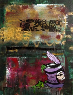 "Después de Rothko, Verde espinaca (Estudio de color con Popeye)" acrílico, aerosol y tinta