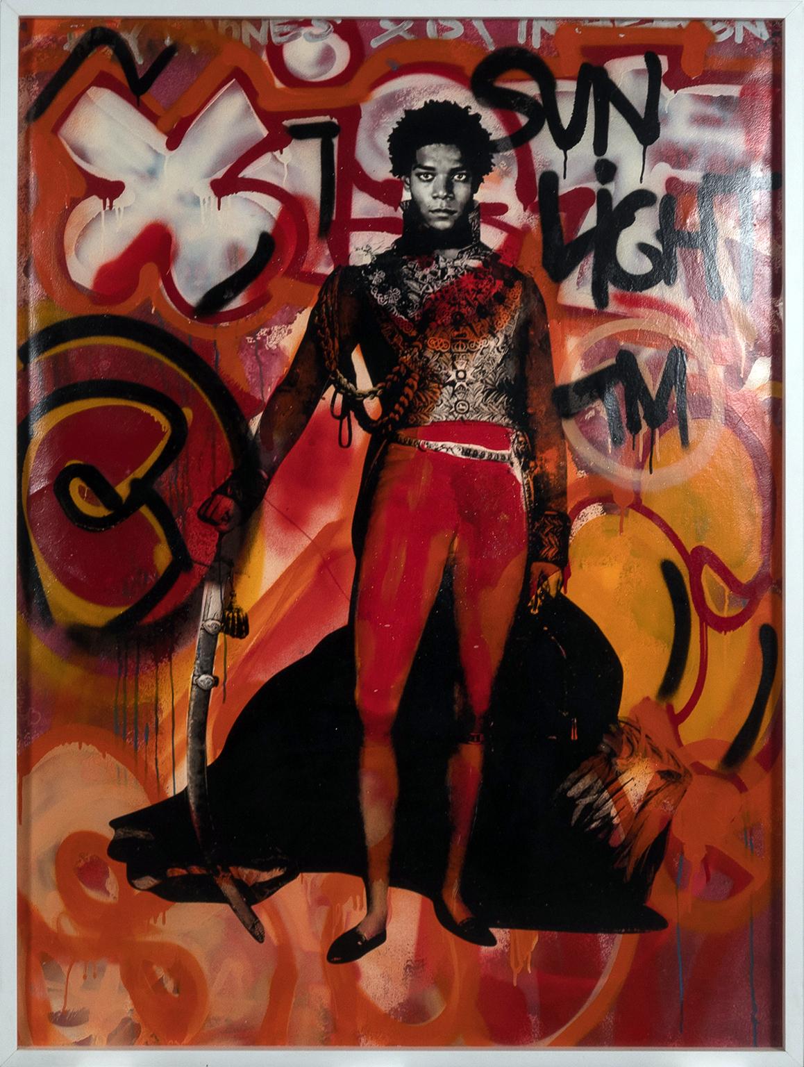 "Pay Phones Xist in Heaven" tinta, aerosol y esmalte sobre papel de archivo Somerset