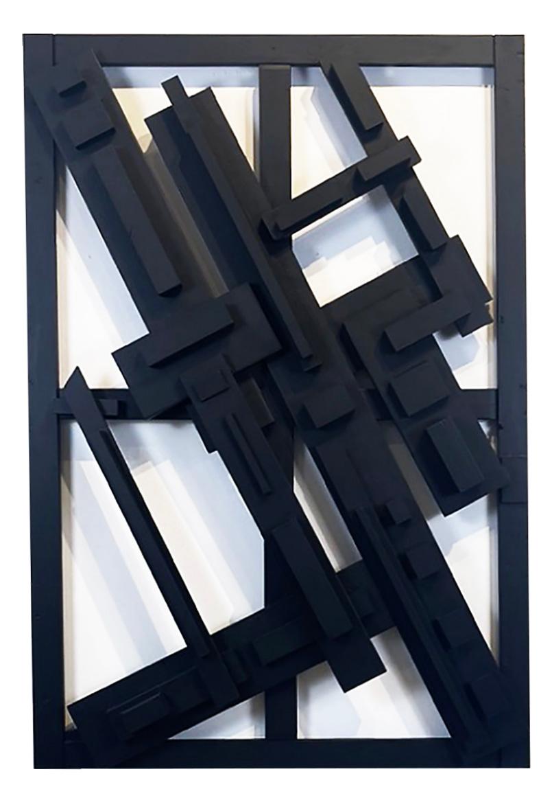 Skyline 31 par Jordan Tabachnik, 2024
Média mixte, bois de récupération, peinture
Dimensions : 37,5