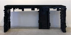 Console Skyline par Morgan Clayhall - Table de hall et de canapé en bois sculptural