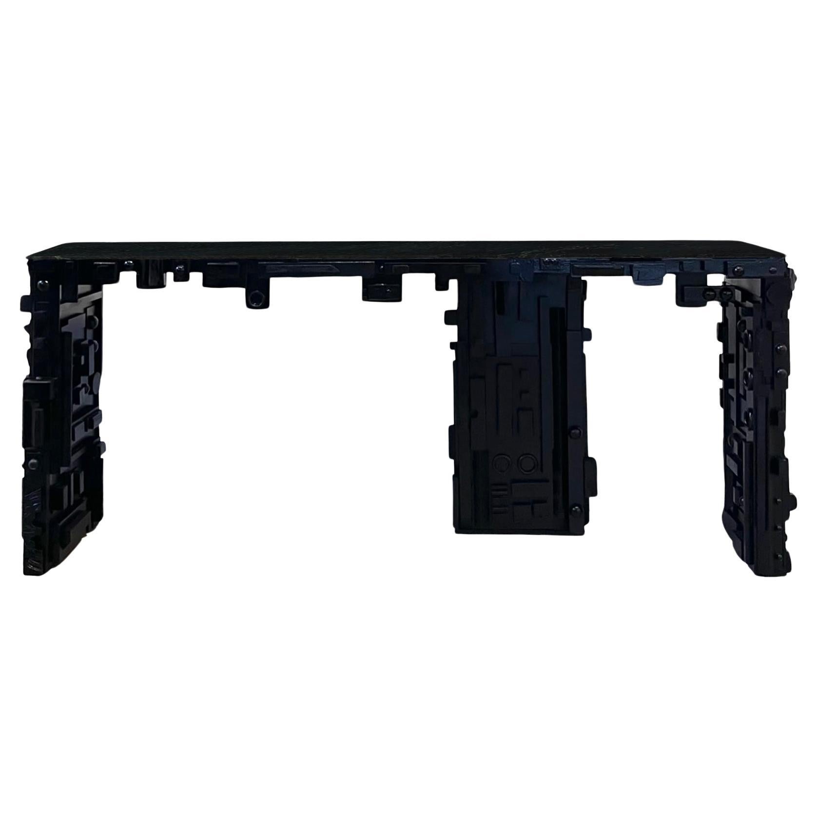 Skyline Console by Morgan Clayhall – Sculptural Wood Hall & Sofa Table For Sale