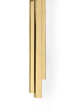 Skyline Door Pull - Handcrafted Polished Brass - PullCast