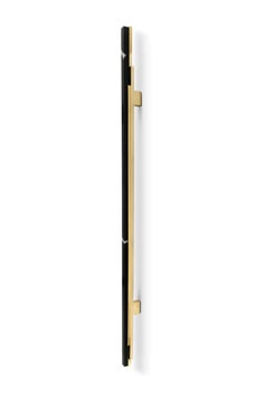 Skyline Door Pull - Handcrafted Polished Brass & Carrara Marble - PullCast