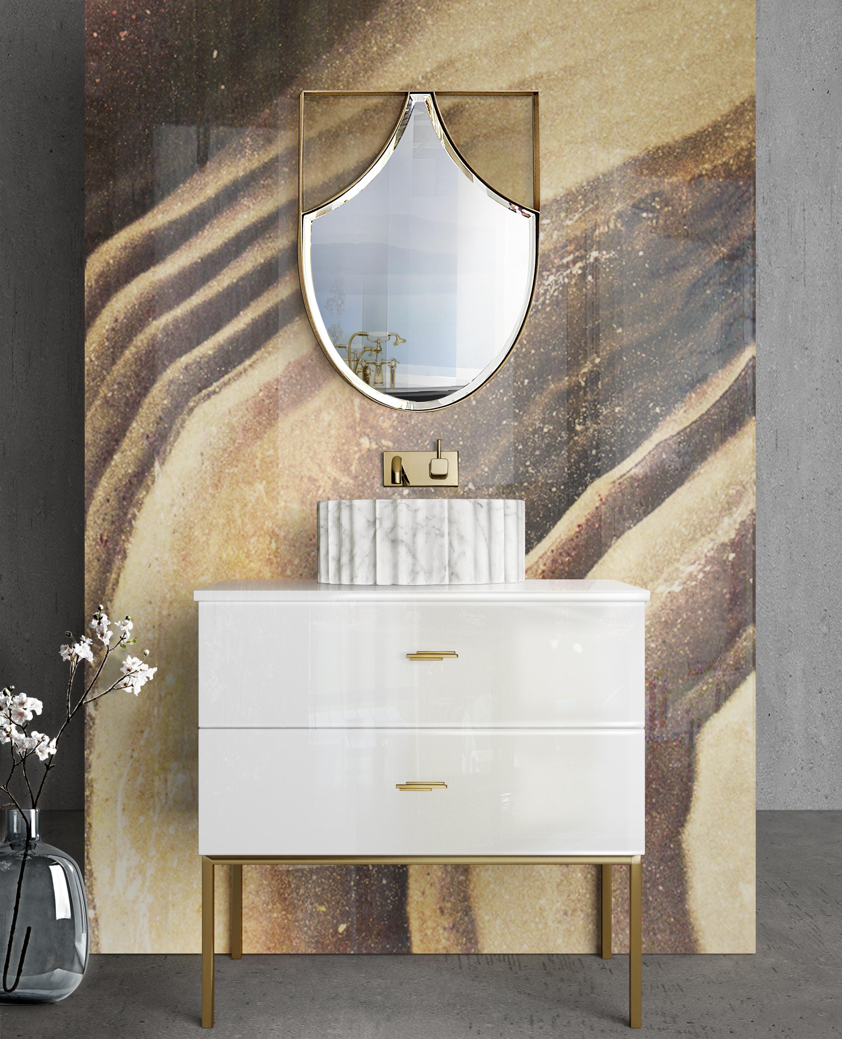 Brass Skyline Drawer Handle For Sale