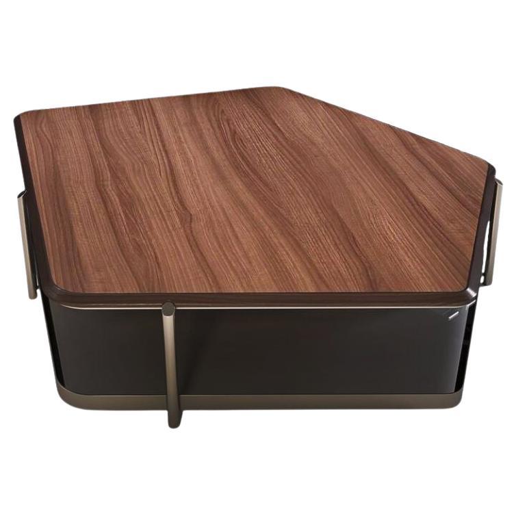 Skyline Walnut Top Coffee Table Designed by Carlo Colombo For Sale