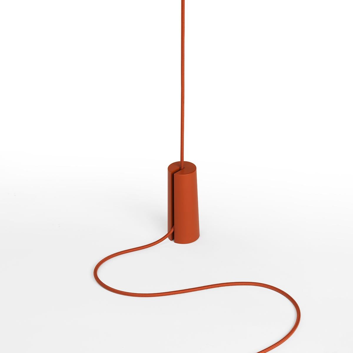Skynest Motion Floor Lamp in Brick Red by Marcel Wanders, 2022

Diffuse lighting hanging appliance. The dome is a combination of luminous and dark elements arranged into a network and formed of core structures covered with a thin interwoven