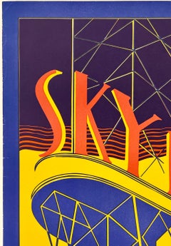 SKYRIDE CENTURY OF PROGRESS Original Vintage World's Fair Travel Poster Art Deco