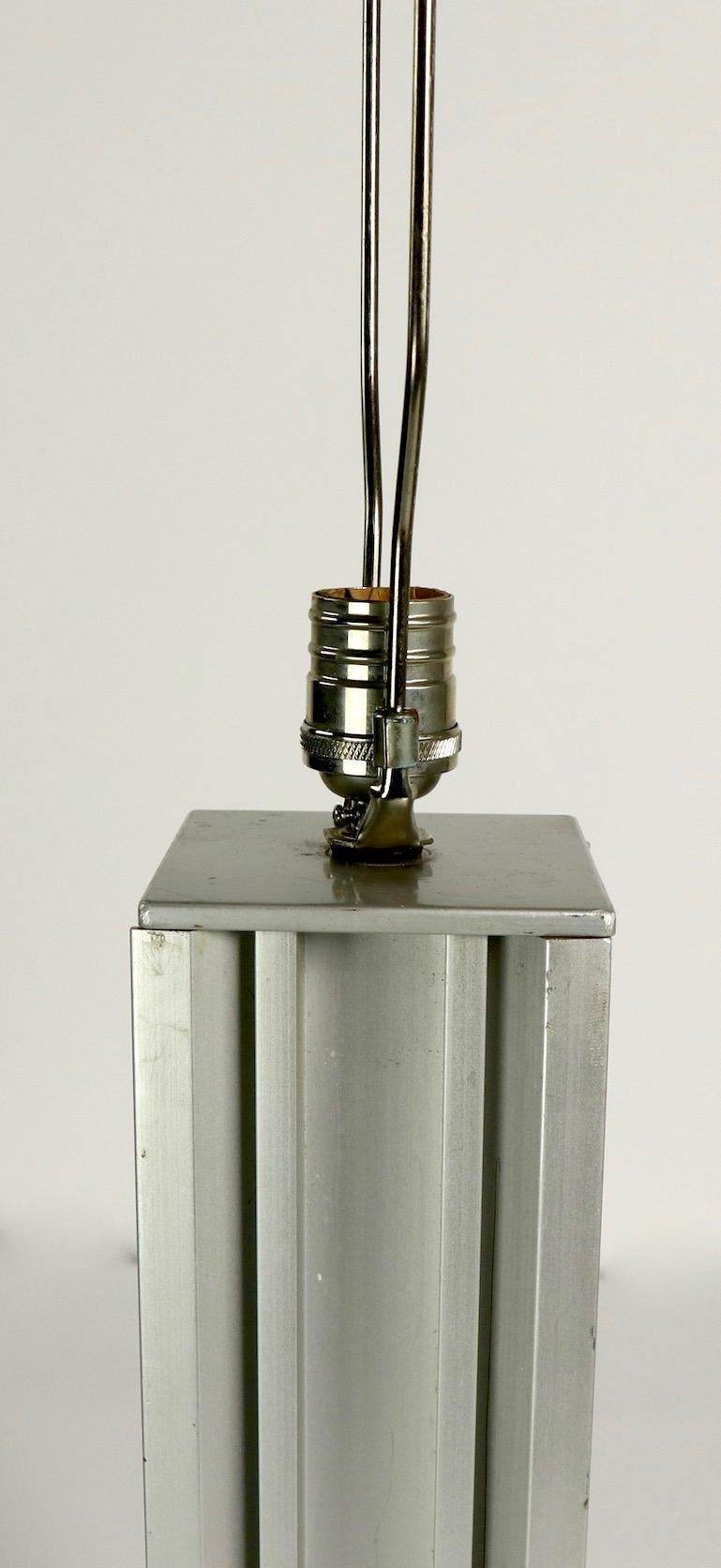 Skyscraper Form Machined Aluminum Table Lamp For Sale 3