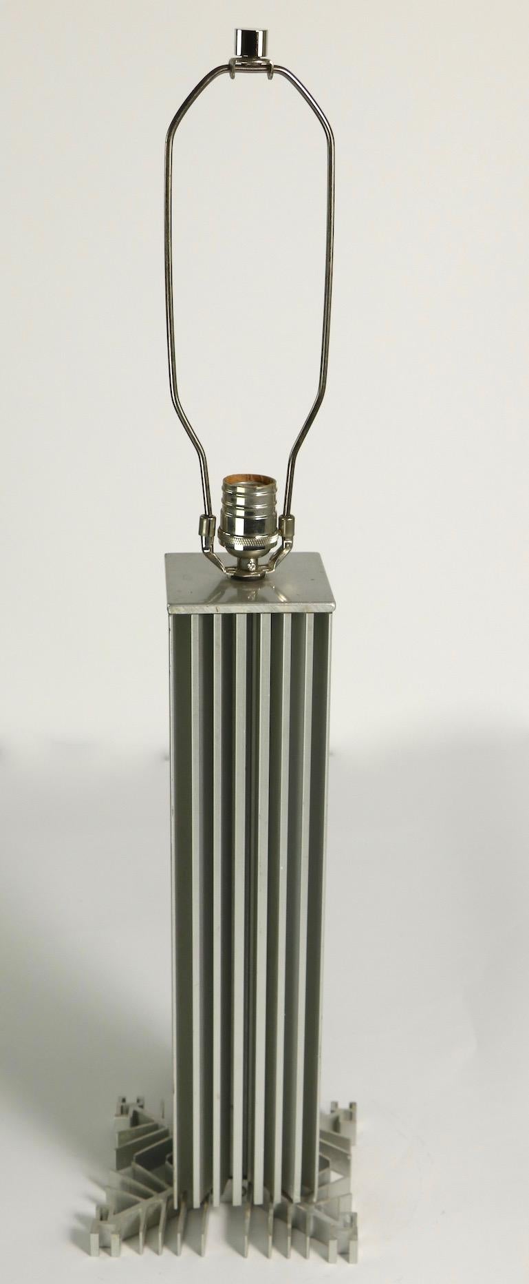 Skyscraper Form Machined Aluminum Table Lamp 1