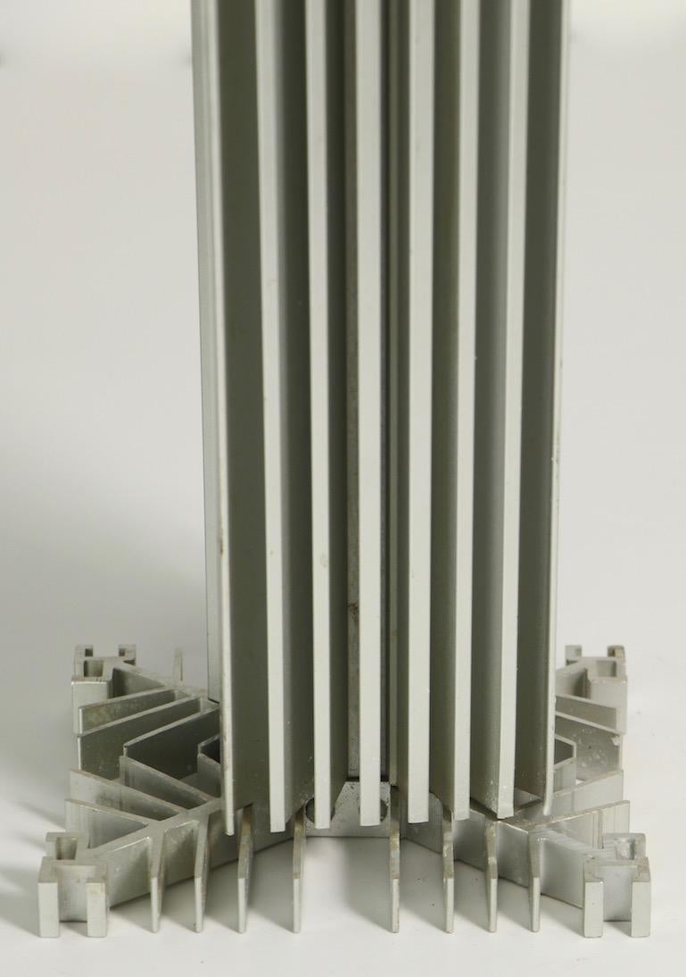 Skyscraper Form Machined Aluminum Table Lamp For Sale 2