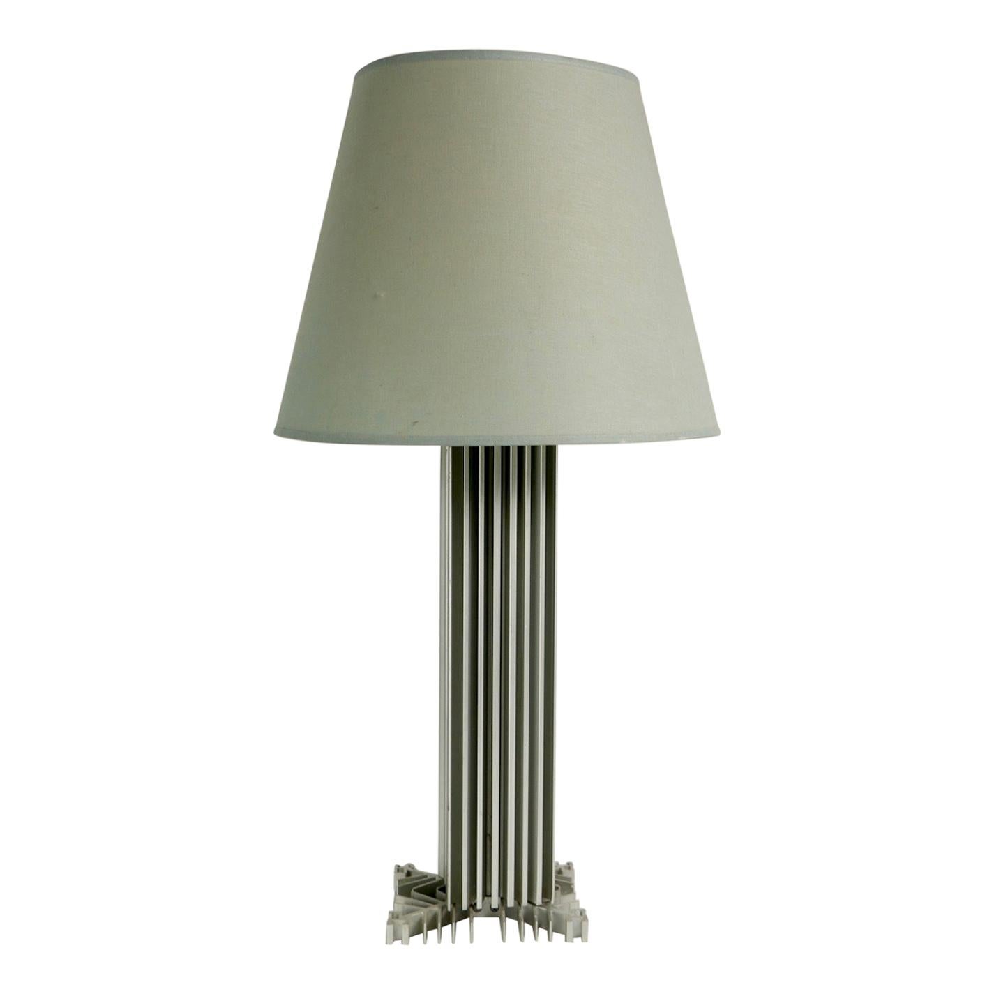 Skyscraper Form Machined Aluminum Table Lamp For Sale