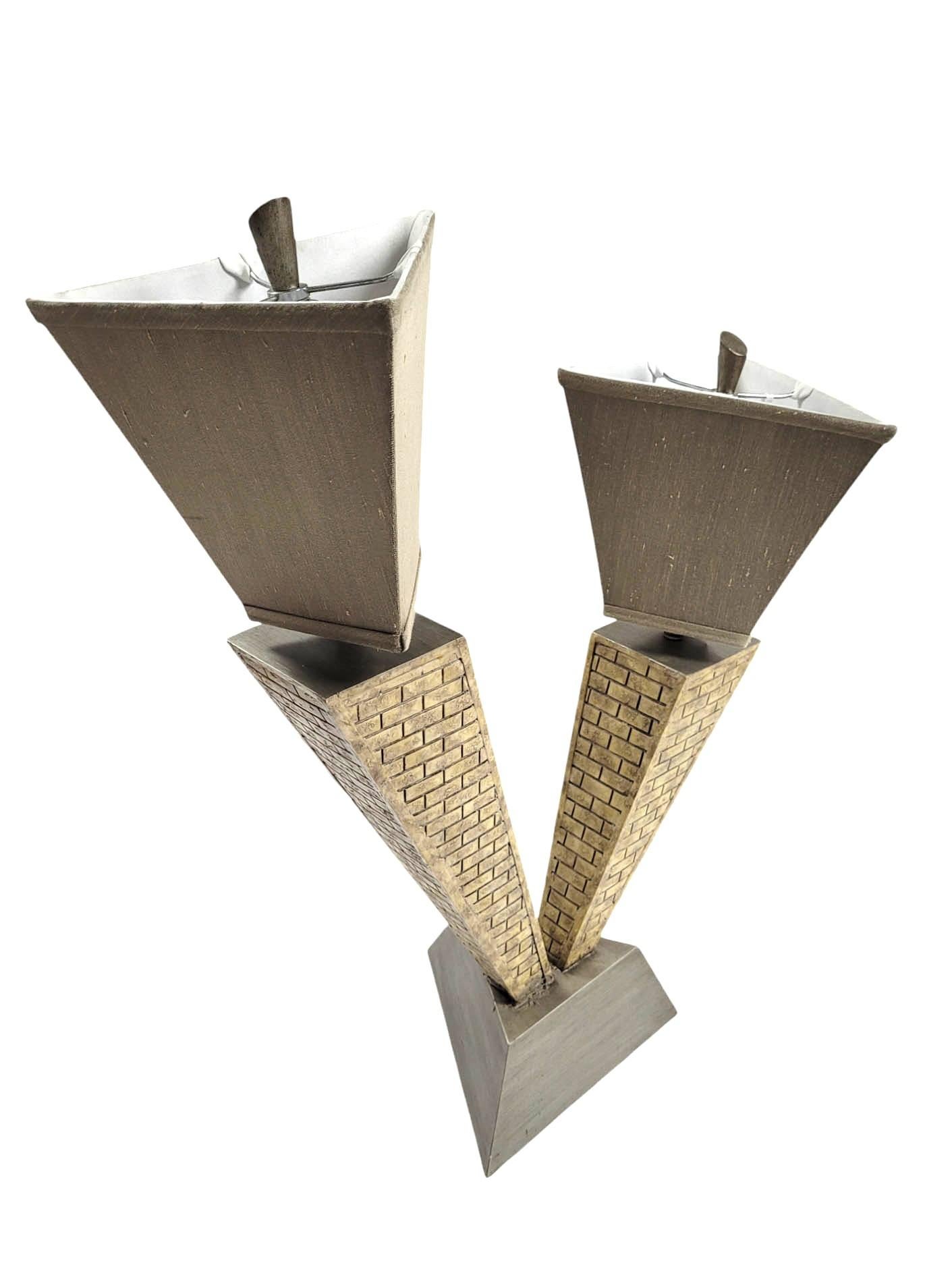 Silk Skyscraper-Inspired Table Lamp For Sale