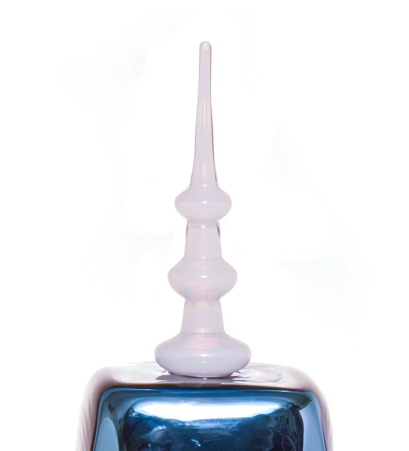 American Skyscraper Series, FiDi Skyline, Set of six Modern Handmade Glass Objects For Sale