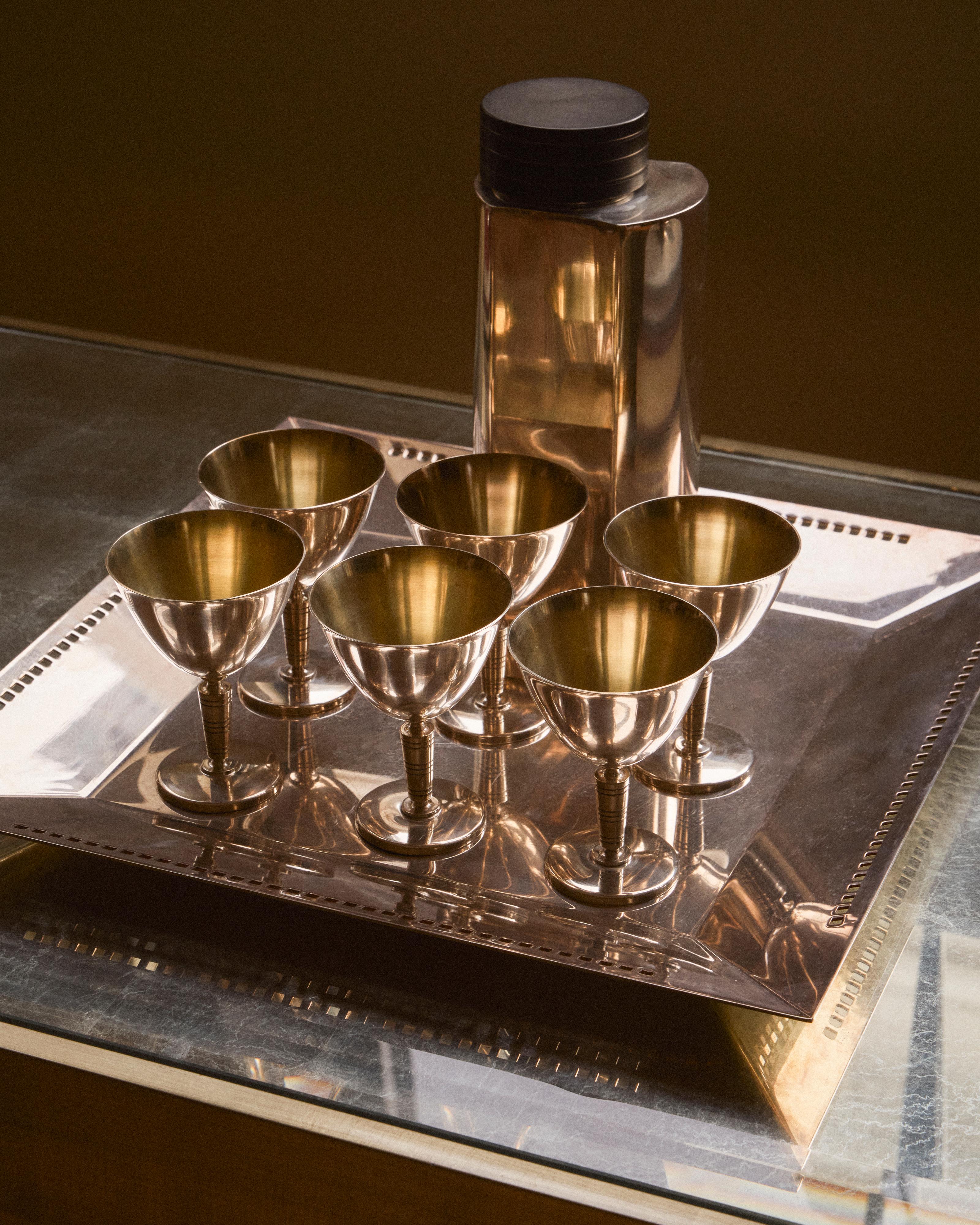 Fine XX secolo Vassoio in argento Skyscraper di Richard Meier per Swid Powell in vendita