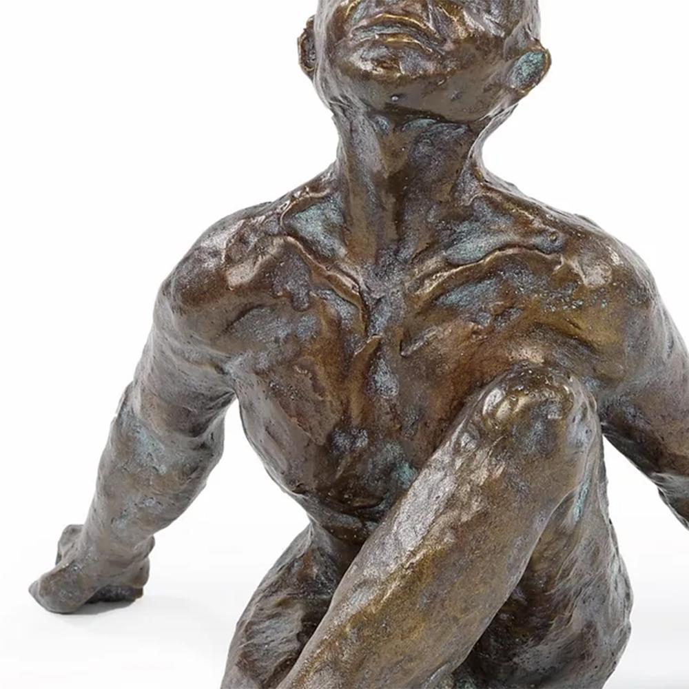 Carved Skyward Bronze Sculpture For Sale