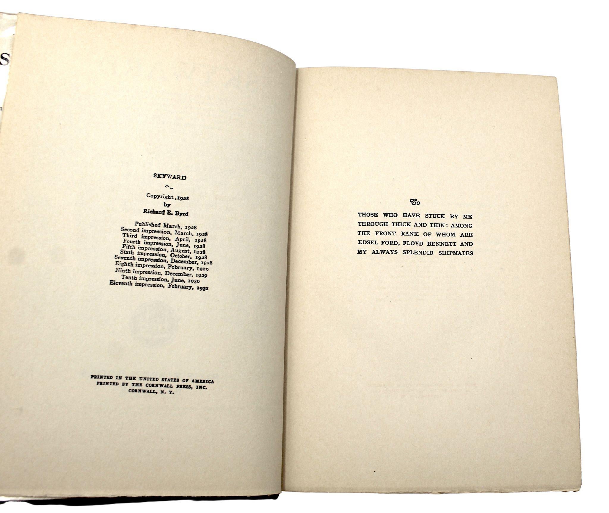Skyward von Richard E. Byrd, Erstausgabe, 1931 (amerikanisch) im Angebot