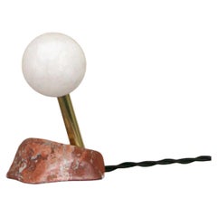 SL-00 Stub Sculptural Lamp of Brass, Marble and Alabaster