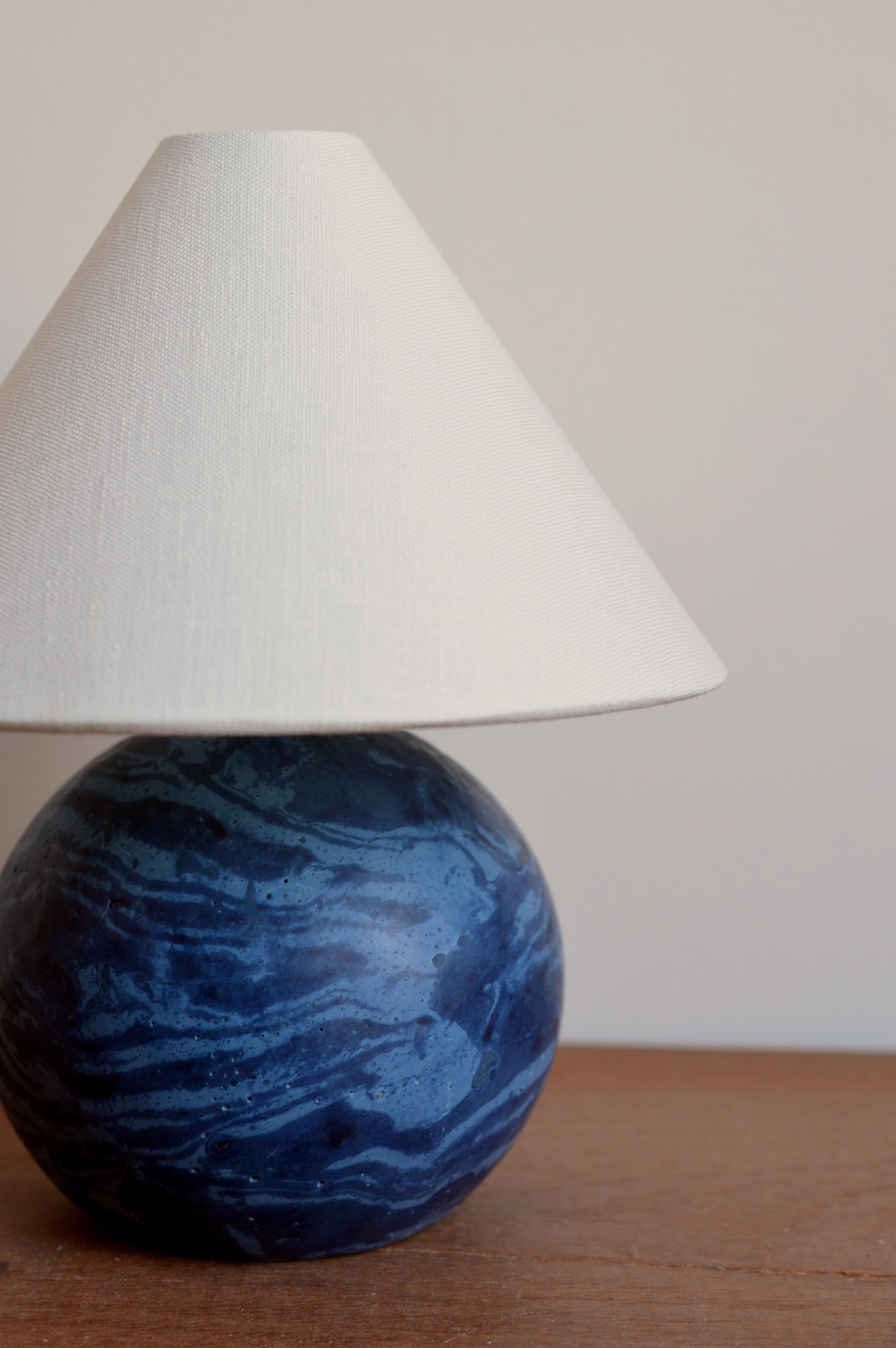 PLEASE NOTE: These lamp-bases are each handmade and the color/pattern of each lamp base varies greatly. Natural variations are a celebrated feature of this medium.

Scagliola was a prevalent plastering technique during the 1600’s and was often used