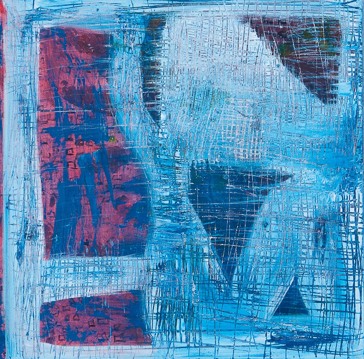 SL Baker Abstract Painting – Community, Abstrakter Expressionismus und sozialer Kommentar der weiblichen Künstlerin