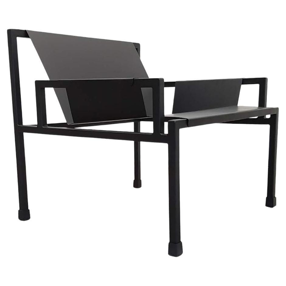Slab Armchair in Steel - Brazilian Contemporary Design