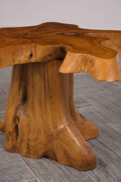 Slab Burled Side Table