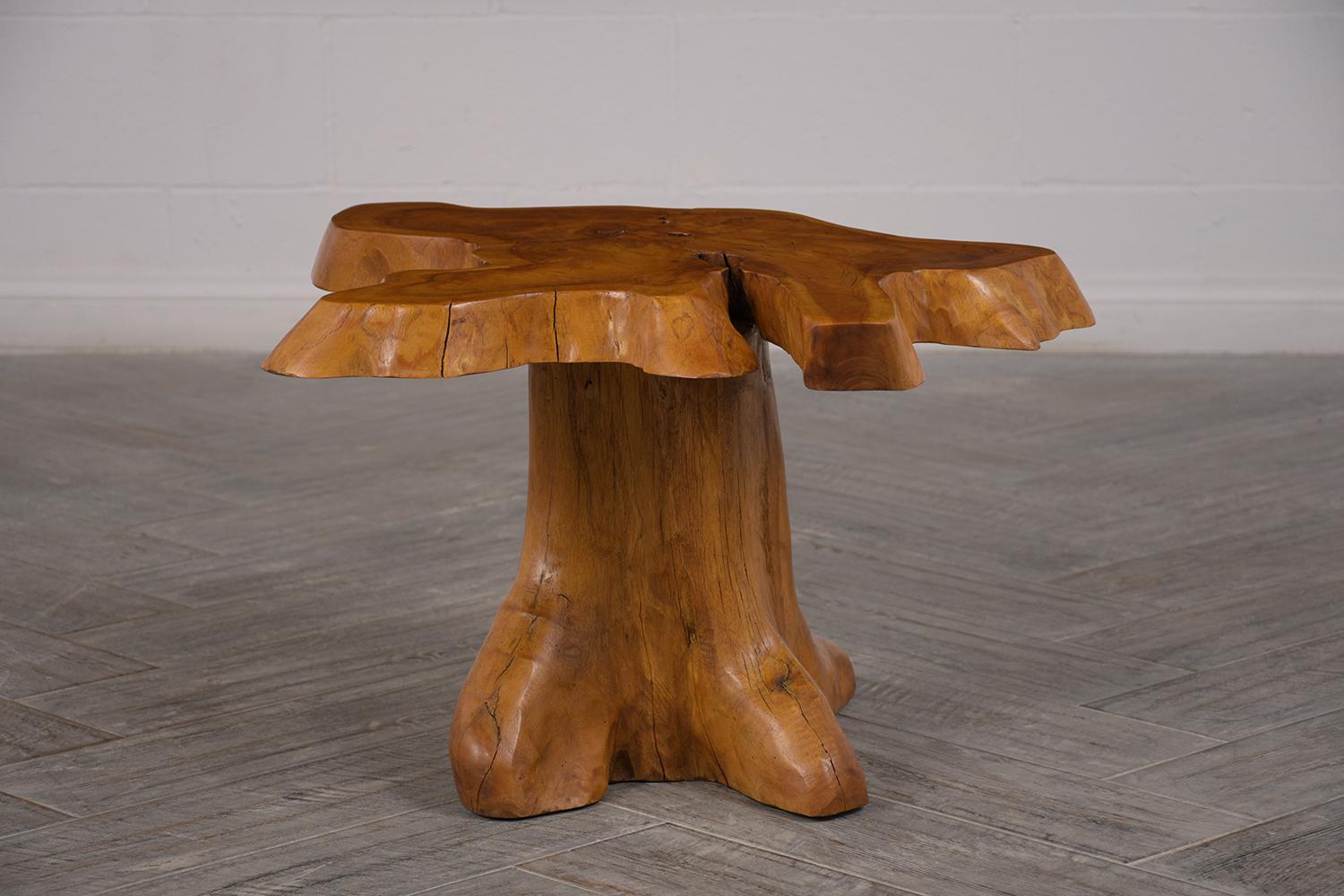 Organic Modern Slab Burled Side Table