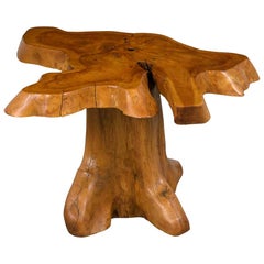 Slab Burled Side Table