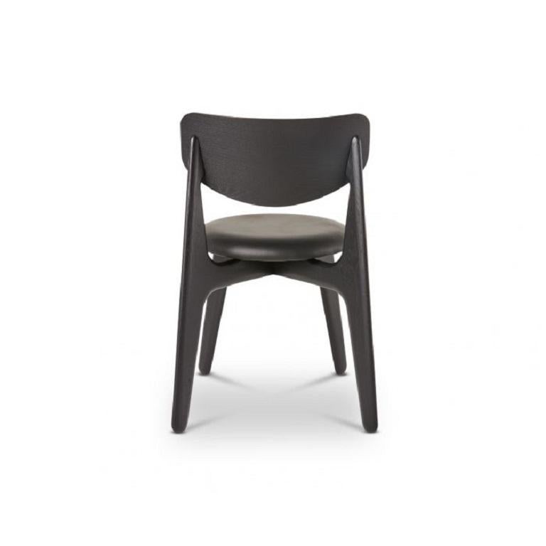 Lithuanian Slab Chair Black Upholstered