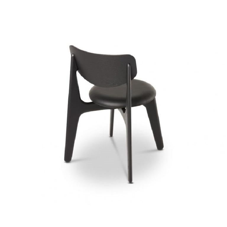 Slab Chair Black Upholstered In New Condition For Sale In New York, NY