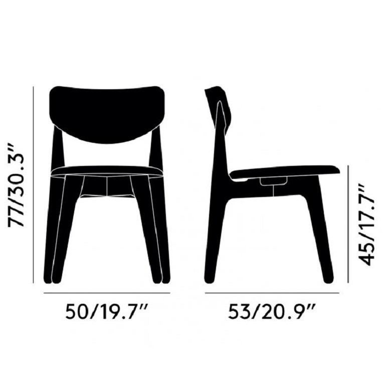 Slab Chair Black Upholstered 1