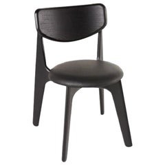 Slab Chair Black Upholstered