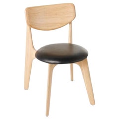 Fauteuil à lattes tapissé naturel