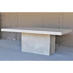 Slab Dining Table in Resin, Stone Aggregate & Fiberglass by Zachary A. Design