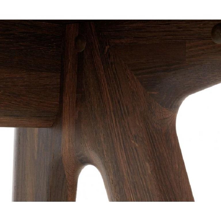 Modern Slab Individual Desk Small Fumed Oak