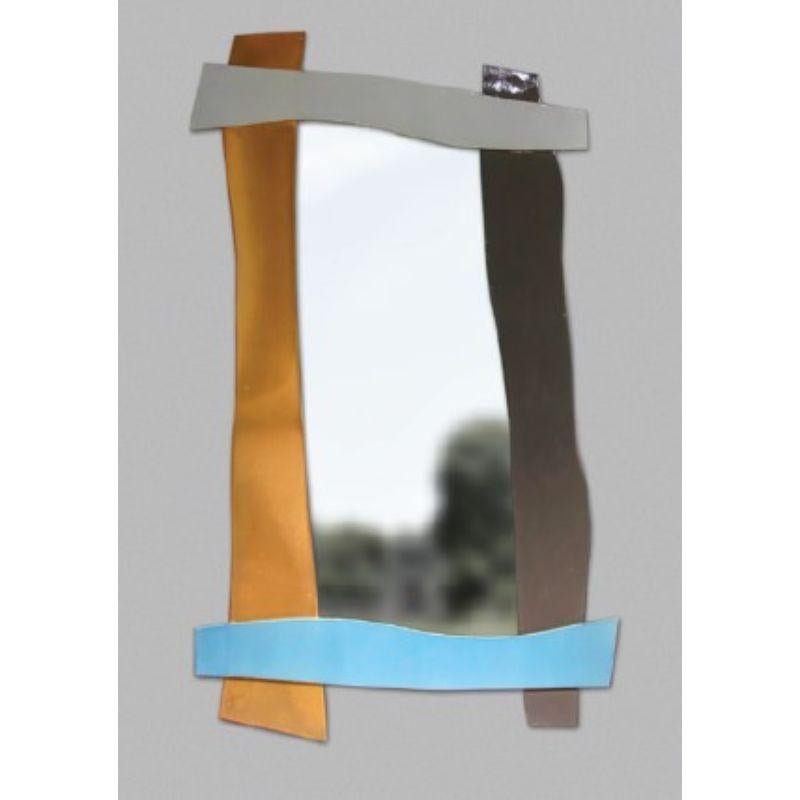 Contemporary Slab Mirror, Small by WL Ceramics For Sale