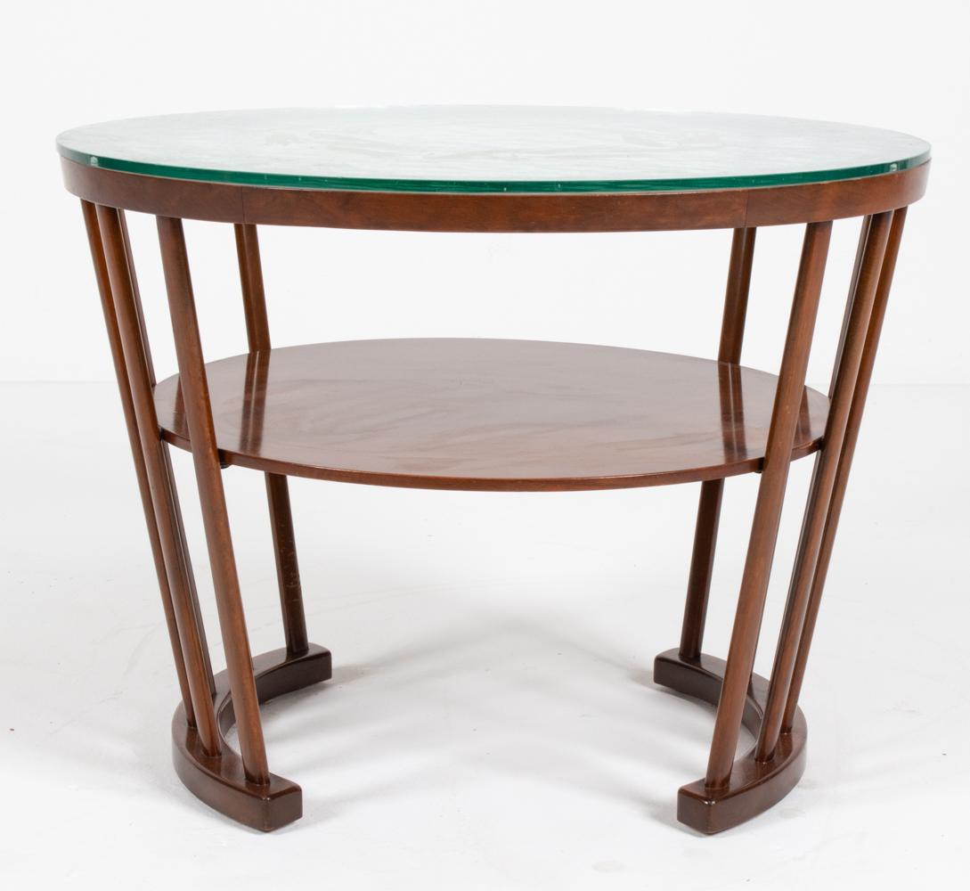 Scandinavian Modern Slagelse Danish Mid-Century Two-Tier Walnut End Table For Sale