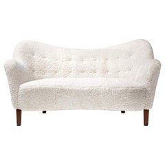 Slagelse Mobelvaerk 1950s Sheepskin Sofa