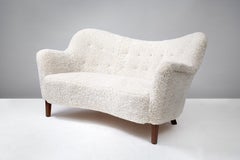 Slagelse Mobelvaerk Model 185 Sheepskin Sofa