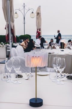 SLAMP Accordéon Battery - Prisma/black Portable Table Lamp by Marc Sadler